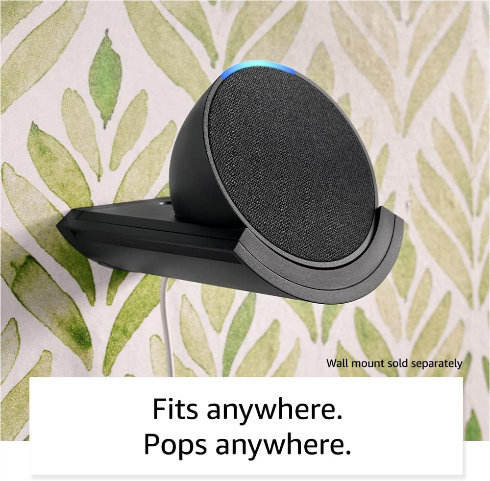 Echo Pop Full sound compact smart speaker with Alexa Charcoal (New)