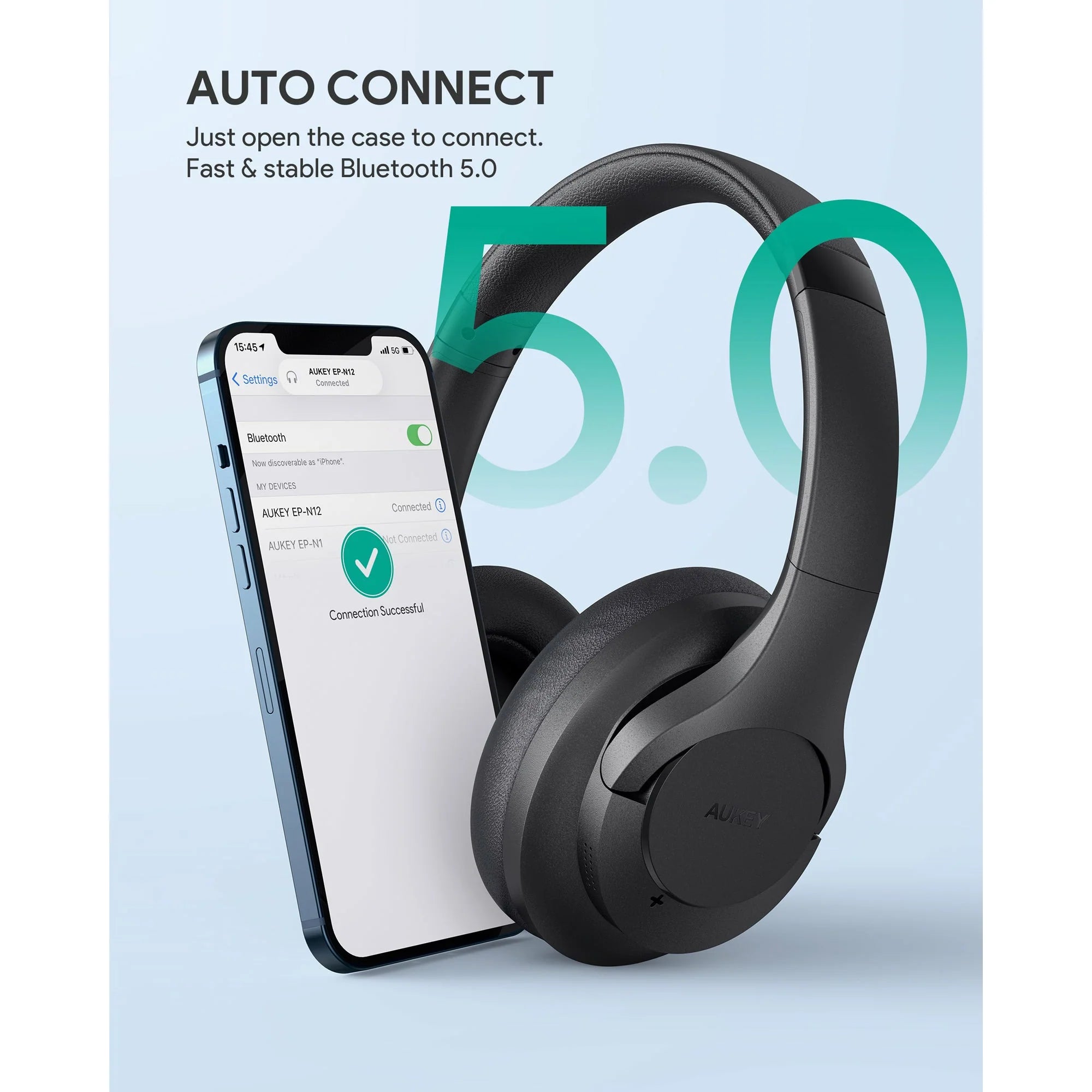 سماعات AUKEY EP-N12 Beyond Hybrid بتقنية إلغاء الضوضاء النشطة (جديدة) (معروضة للبيع)
