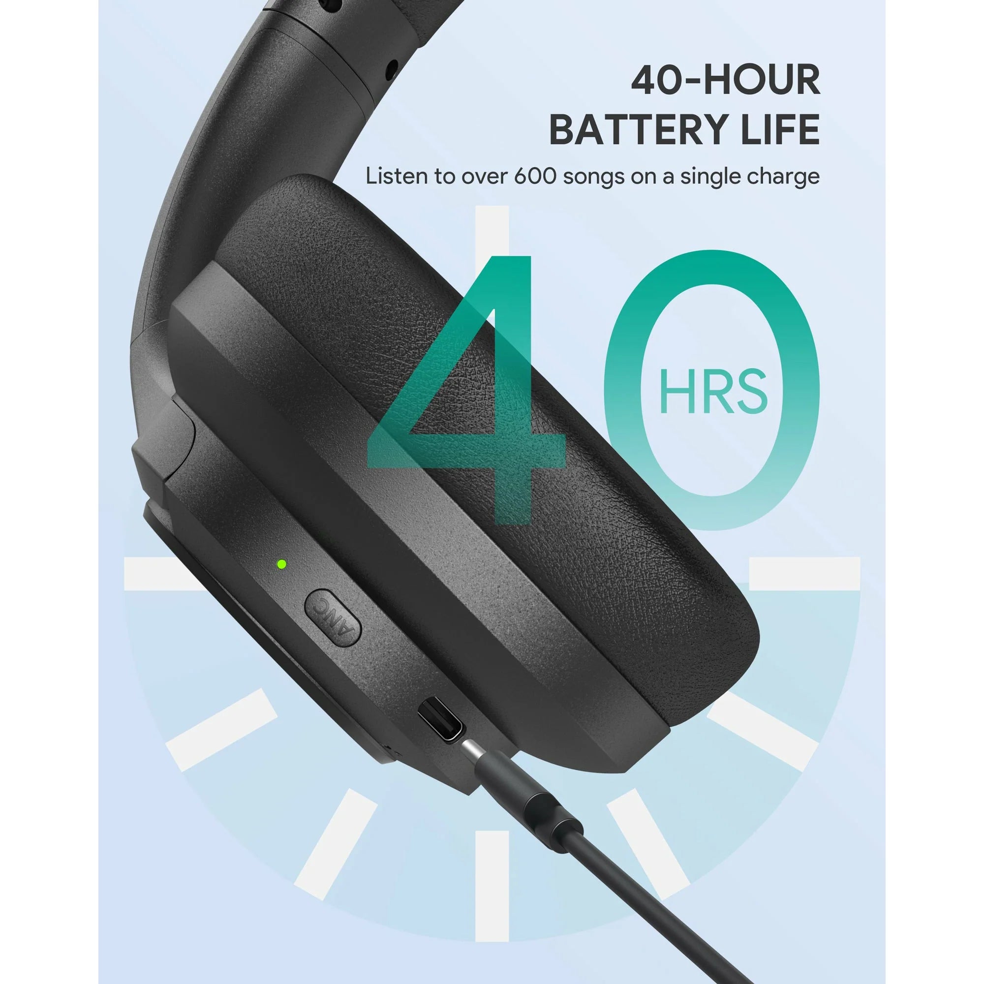 سماعات AUKEY EP-N12 Beyond Hybrid بتقنية إلغاء الضوضاء النشطة (جديدة) (معروضة للبيع)