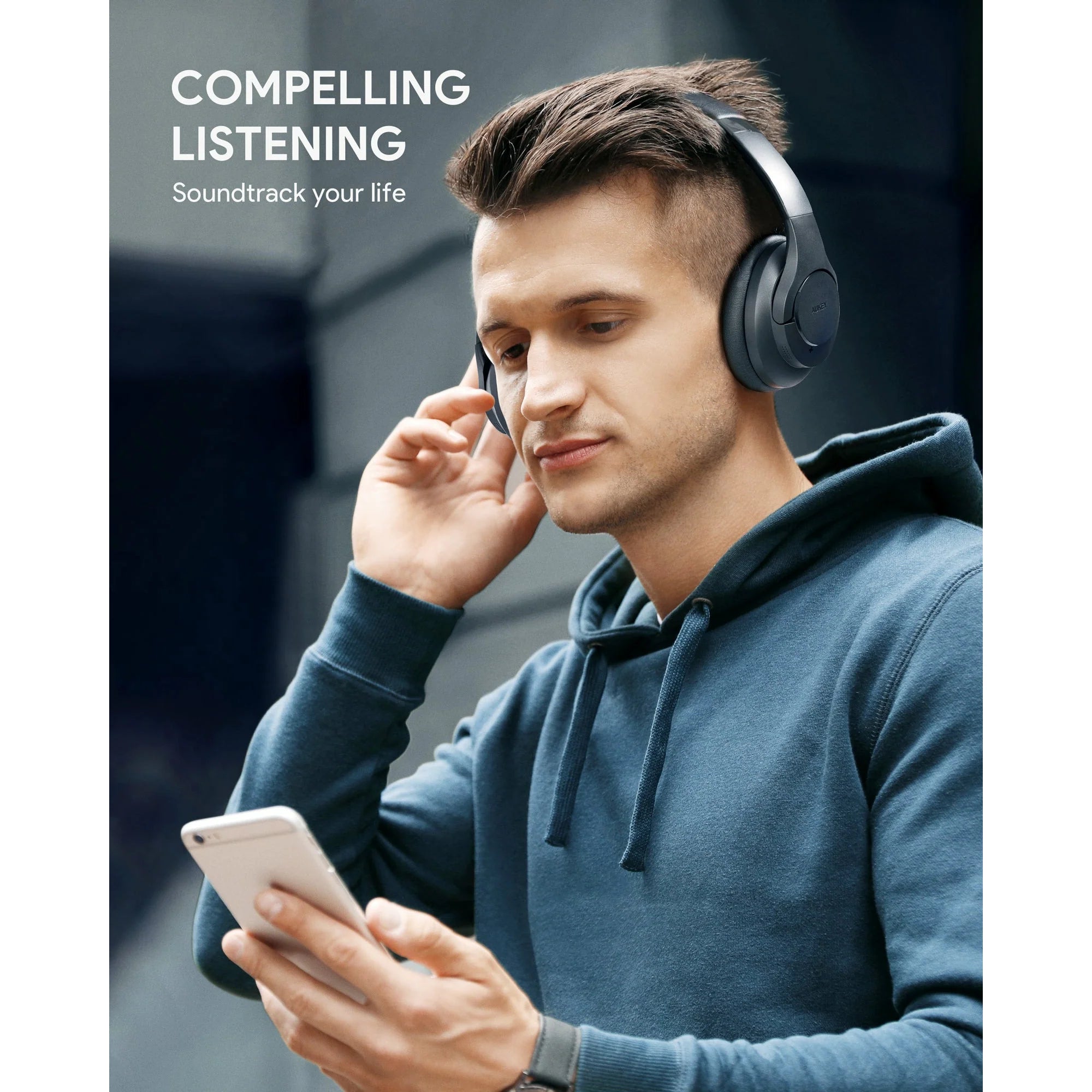 سماعات AUKEY EP-N12 Beyond Hybrid بتقنية إلغاء الضوضاء النشطة (جديدة) (معروضة للبيع)
