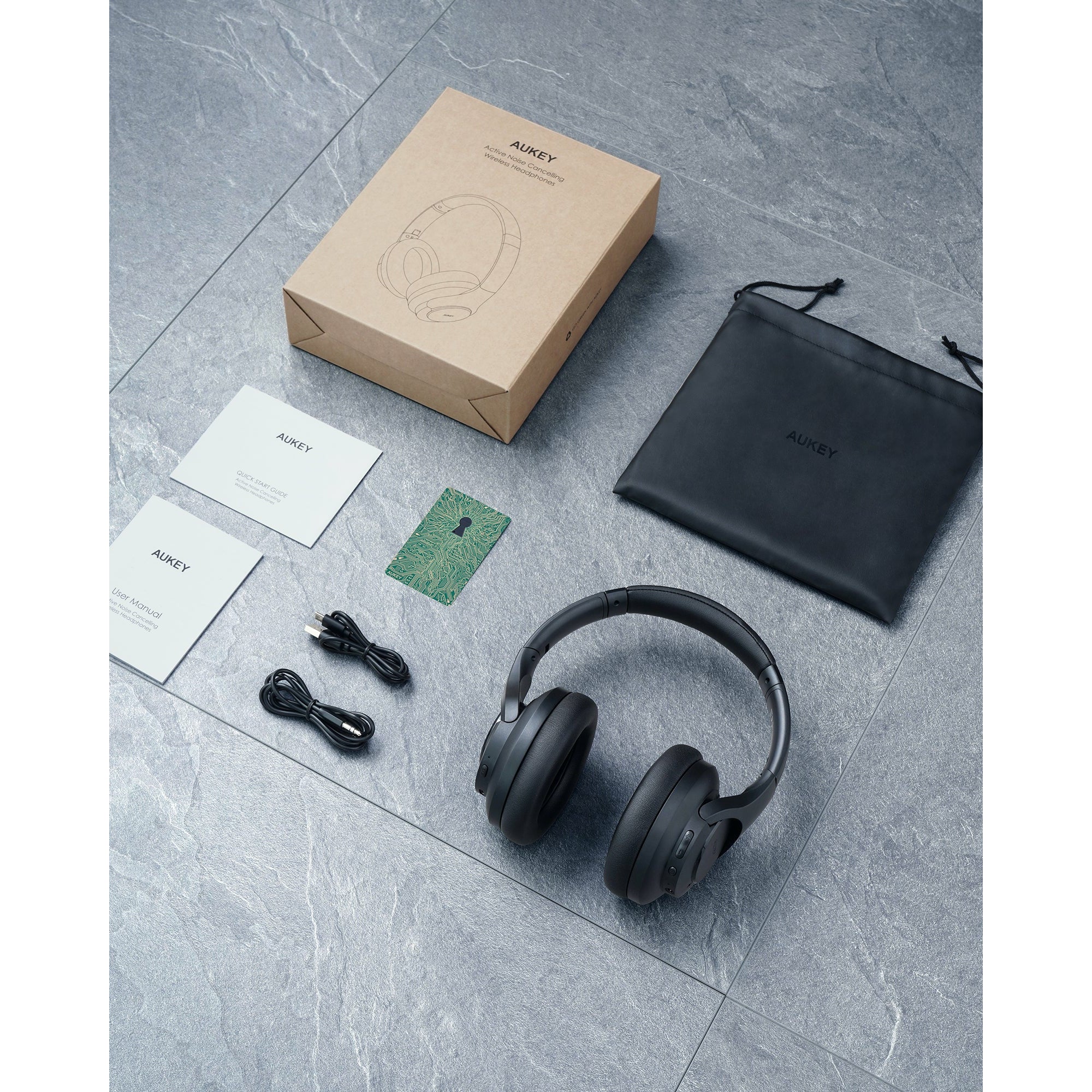 سماعات AUKEY EP-N12 Beyond Hybrid بتقنية إلغاء الضوضاء النشطة (جديدة) (معروضة للبيع)