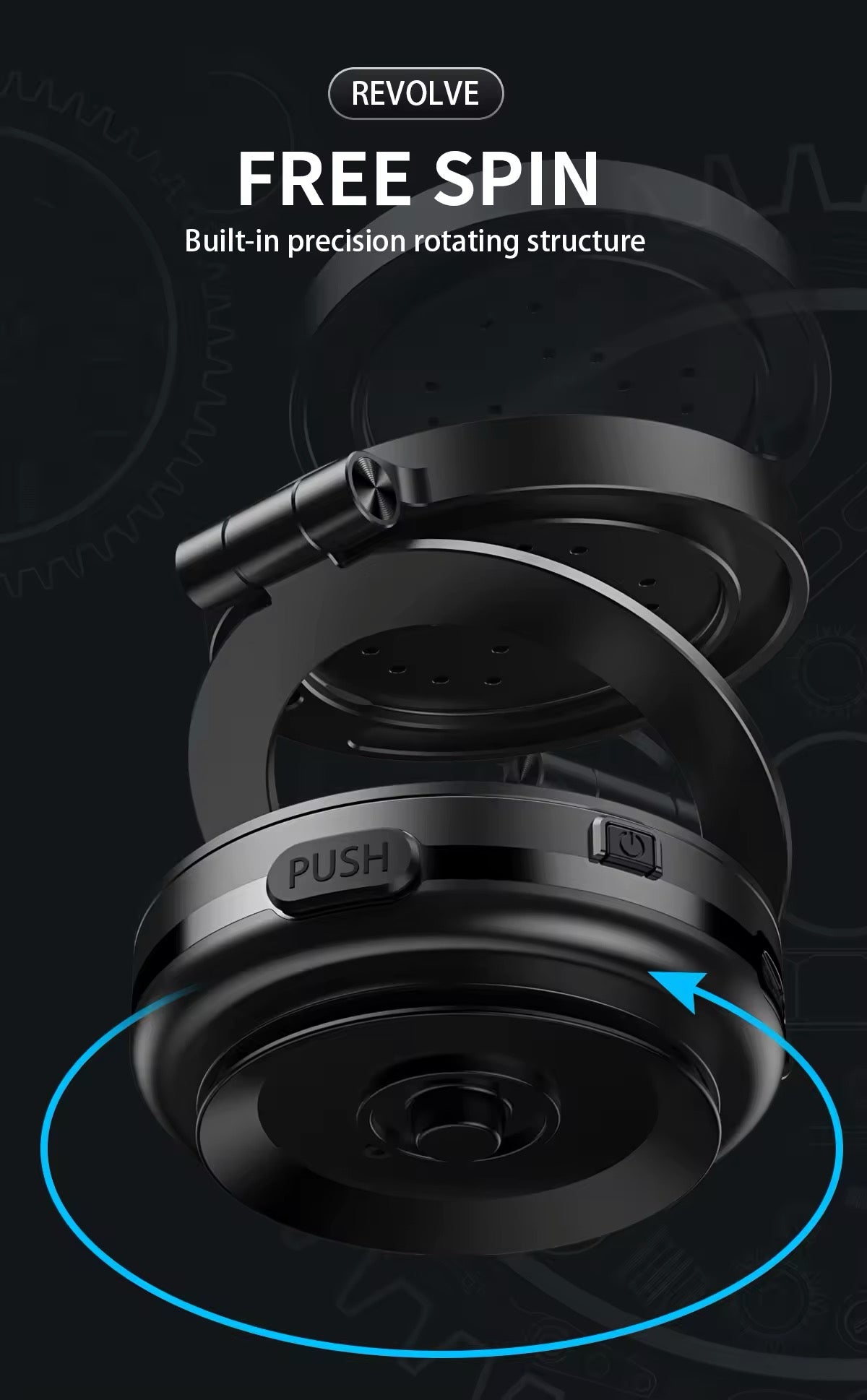 Double Sides Phone Holder Magnetic Vacuum Adsorption Bracket 360 Degree Rotation Foldable GPS Stand Electric Sucker Cup Support