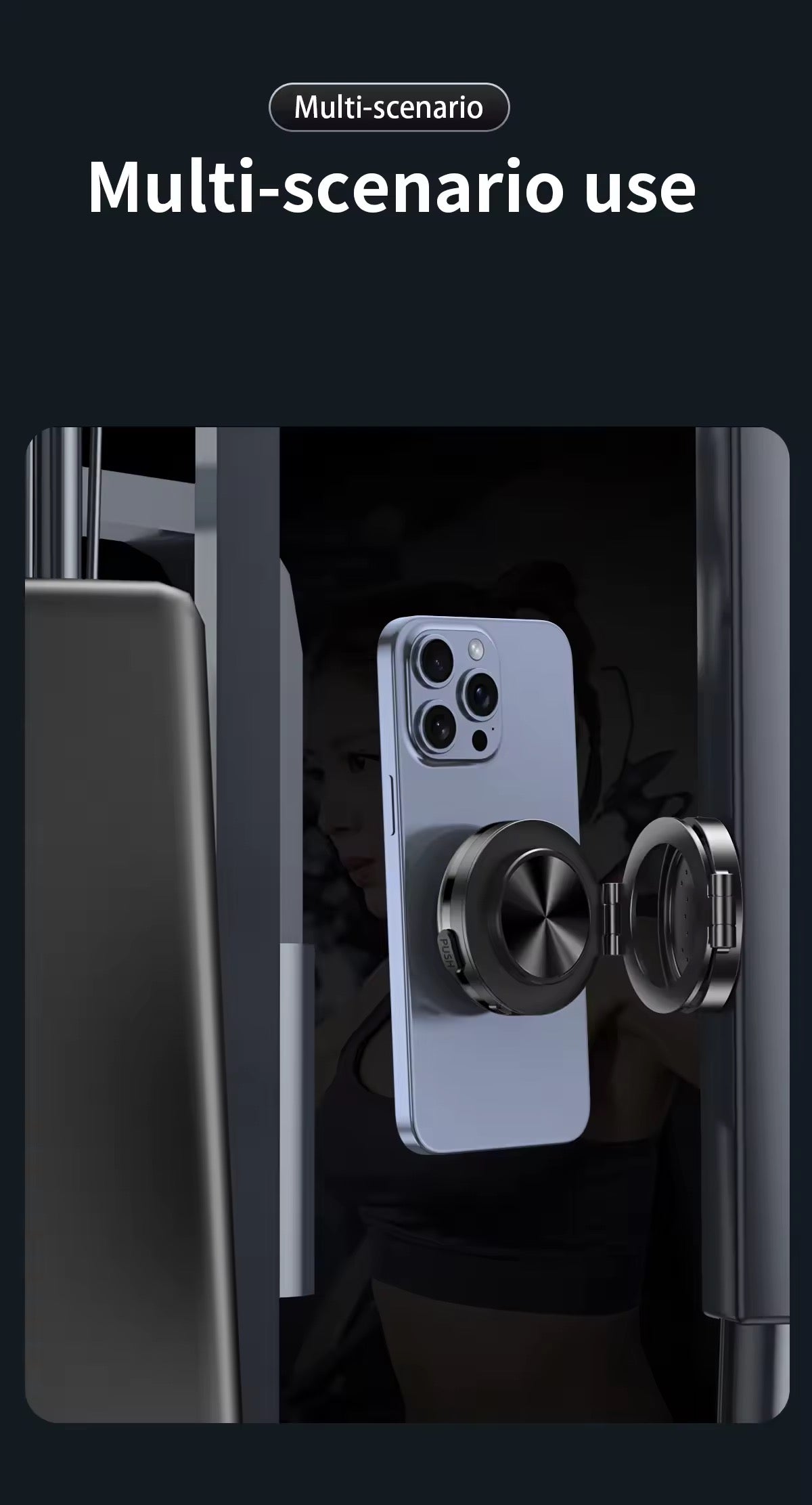 Double Sides Phone Holder Magnetic Vacuum Adsorption Bracket 360 Degree Rotation Foldable GPS Stand Electric Sucker Cup Support