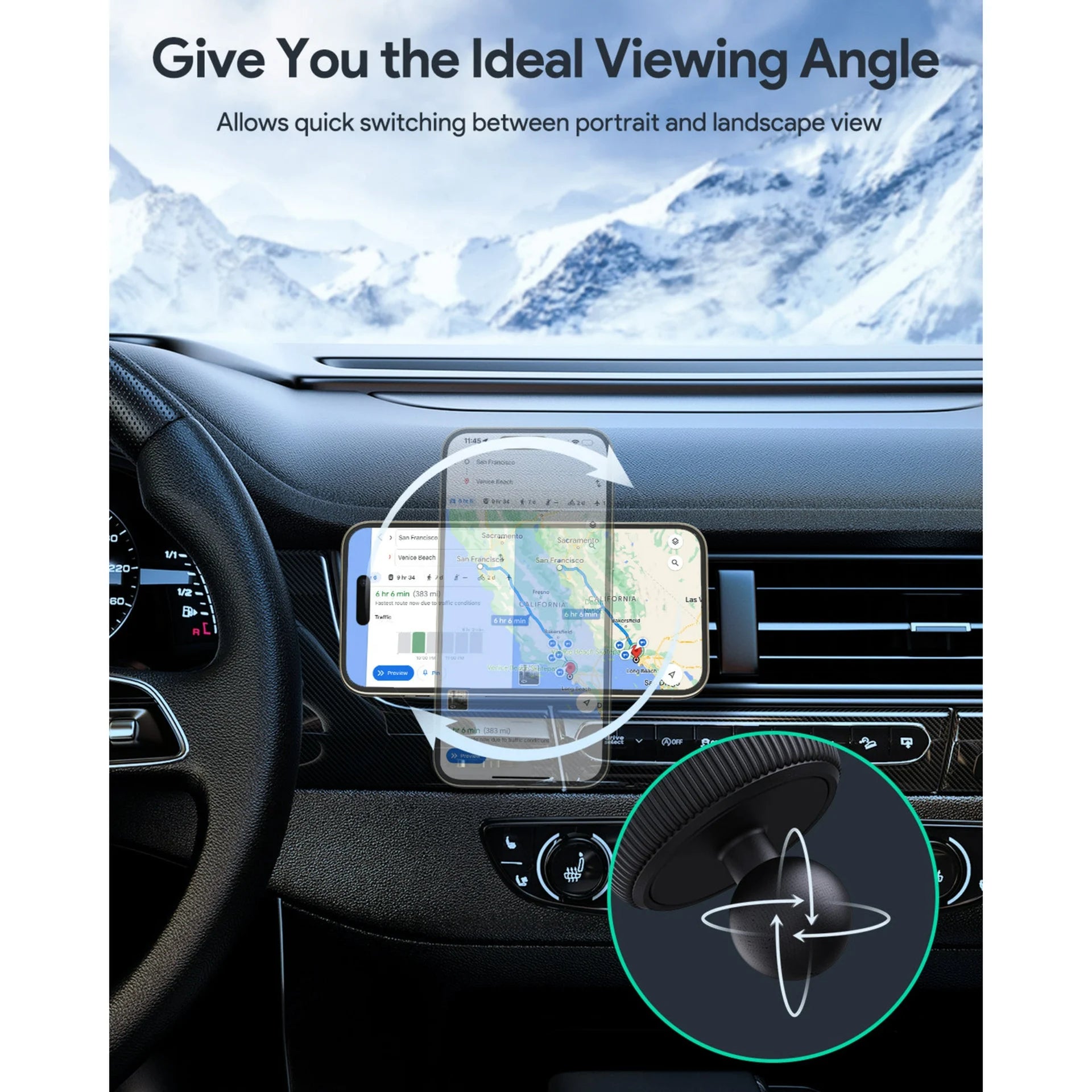AUKEY HD-MC13 Magnetic Fast Wireless Charging Phone Mount