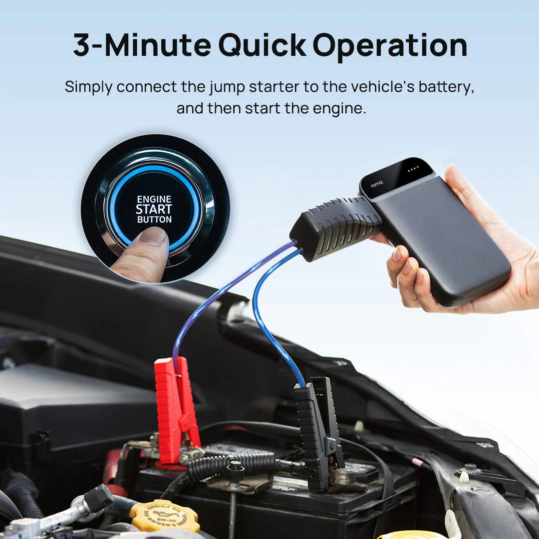70mai Jump Starter PS01- 70mai Jump Starter, 600A Peak Current, 11100mAH, For Petrol Engines upto 4.0L and Diesel Engines upto 2.0L