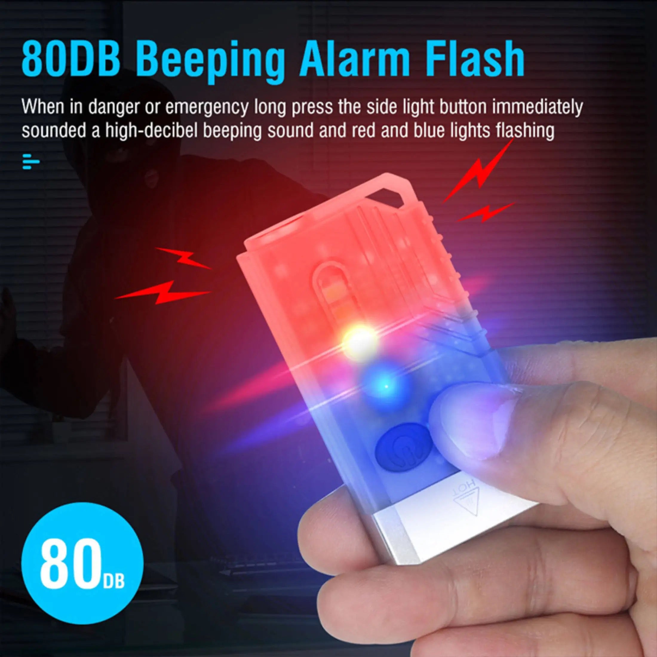 Asafee V10L 1100LM Fluorescent EDC Mini Flashlight Waterproof 2*SZ5-M3 ++5MW Lamp 100M Range Keychain Redline Blue Red UV Light , NEW