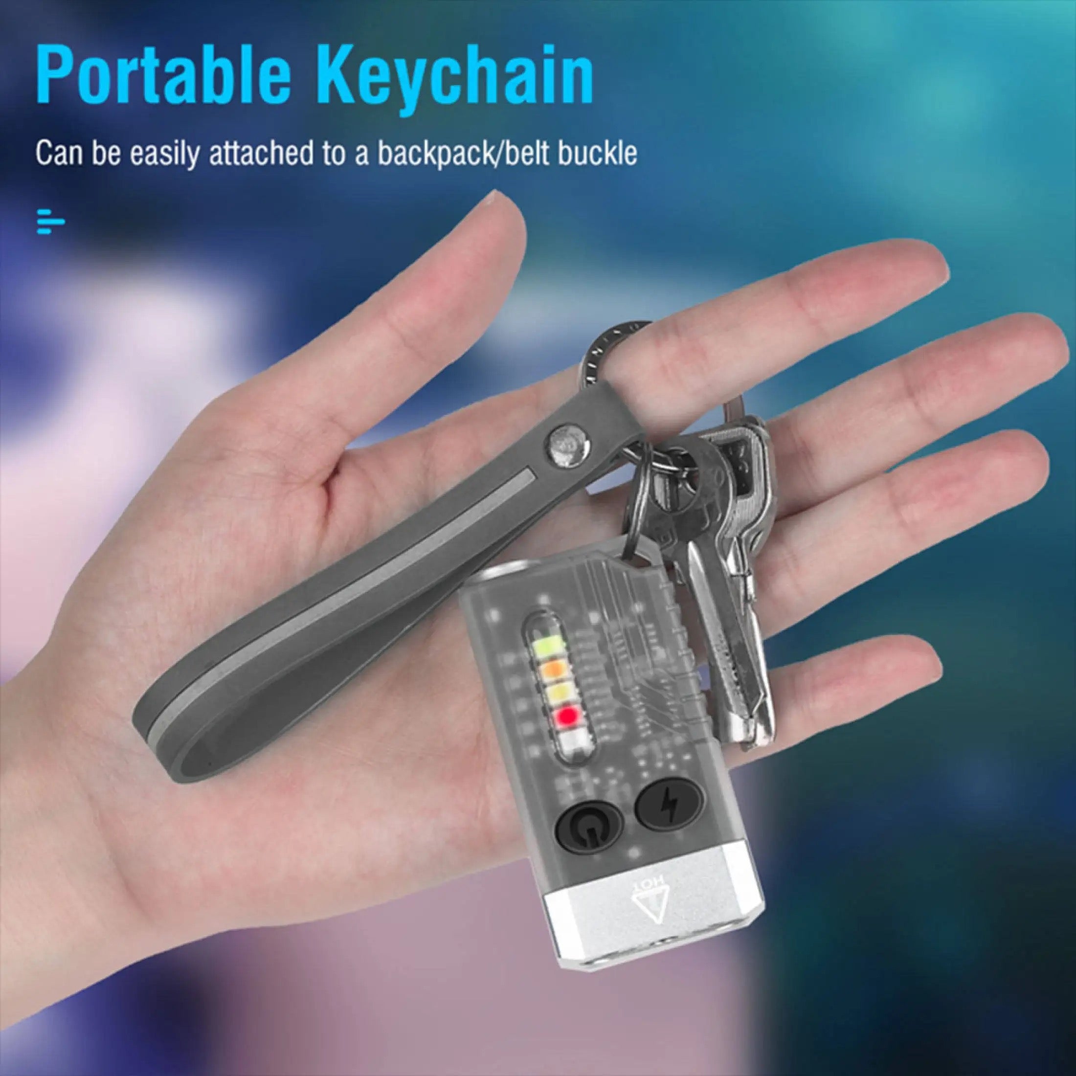 Asafee V10L 1100LM Fluorescent EDC Mini Flashlight Waterproof 2*SZ5-M3 ++5MW Lamp 100M Range Keychain Redline Blue Red UV Light , NEW