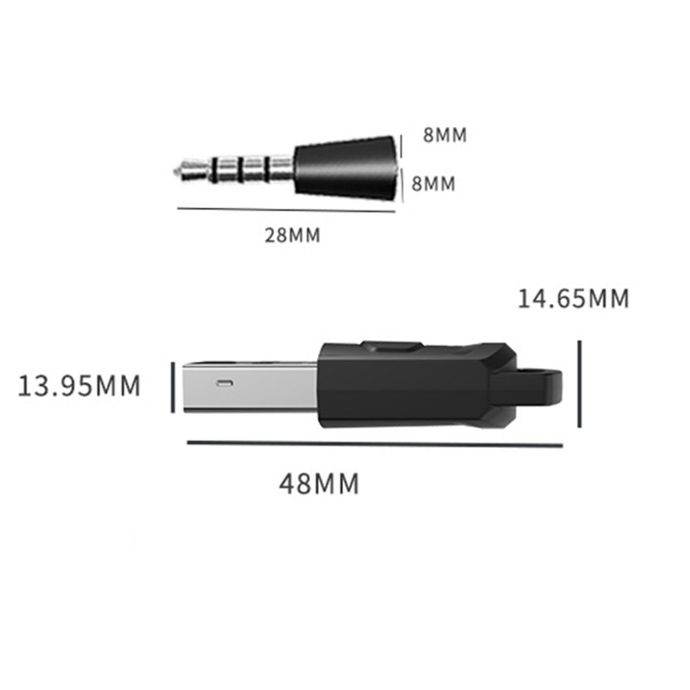 Wireless Game Audio Headphone Adapter Receiver for PS5 PS4 Game Console PC Headset Bluetooth-compatible Audio Transmitter