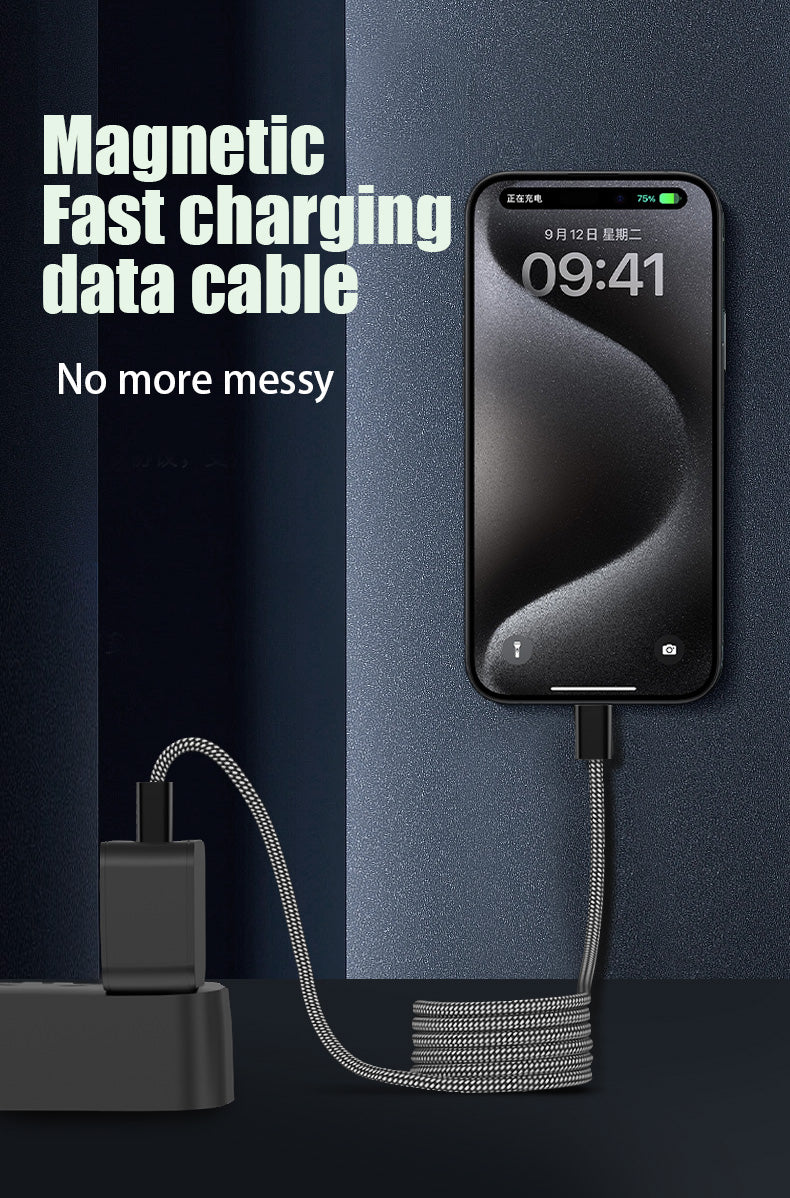 UKYEE USB C To---Magnetic Fast Charger Cable for iPhone 15 USB C To Type C Data Charging Wire for MacBook Samsung