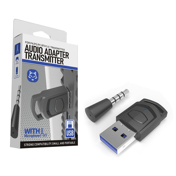 Wireless Game Audio Headphone Adapter Receiver for PS5 PS4 Game Console PC Headset Bluetooth-compatible Audio Transmitter