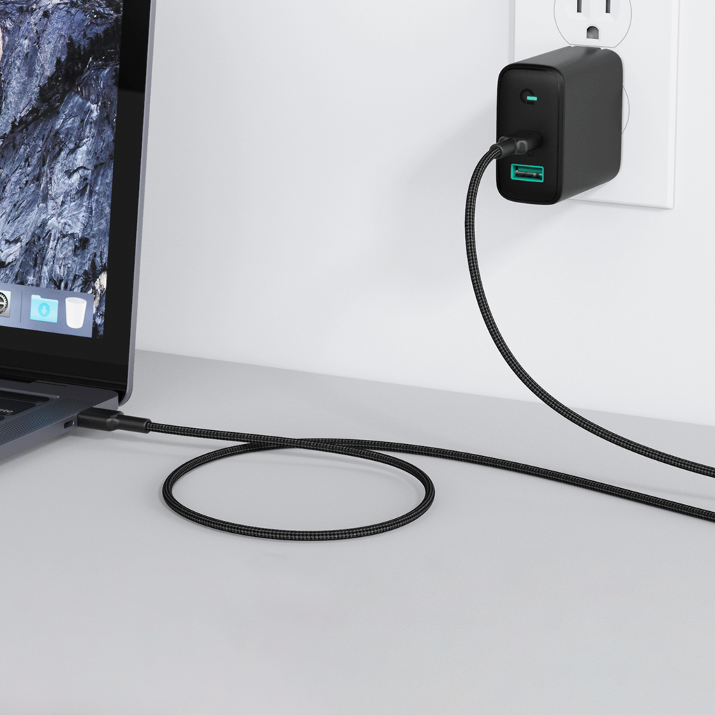 Aukey Cable Braided Nylon USB2.0, USB-C To USB-C Cable (0.9M)  Cb-Cd45