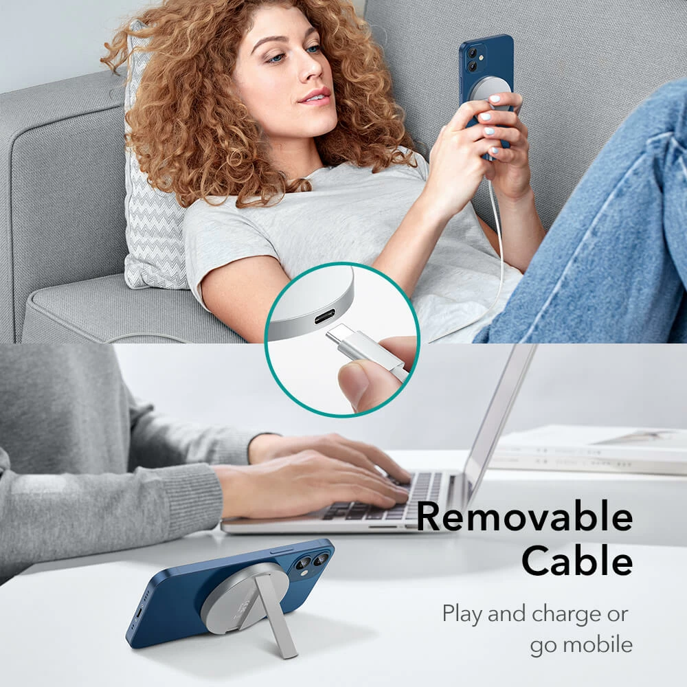 HaloLock™ Kickstand MagSafe Compatible Wireless Charger for iPhone 13/12 (Sale)