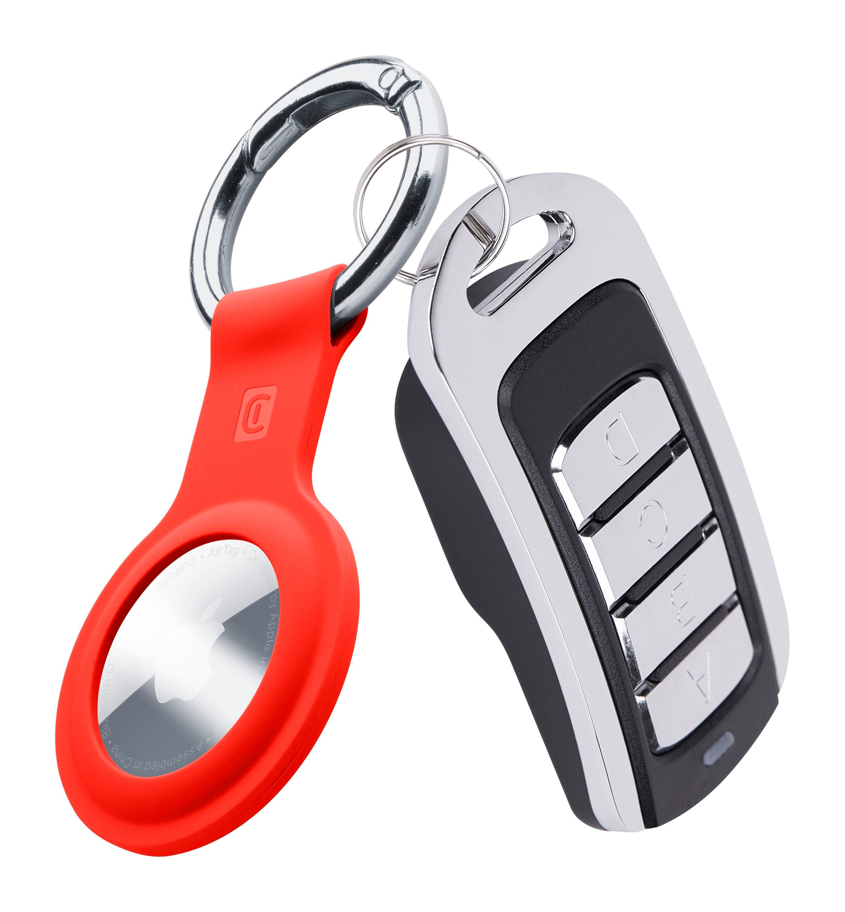 CELLULARLINE AIRTAG CASE WITH RING RED AIRTAG HOLDER KEYRING