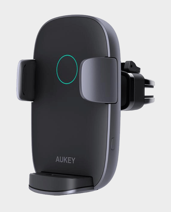 حامل هاتف لاسلكي Aukey HD-C52 Navigator Wind II بقوة 10 وات للشحن - أسود