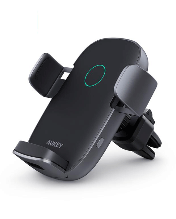 حامل هاتف لاسلكي Aukey HD-C52 Navigator Wind II بقوة 10 وات للشحن - أسود