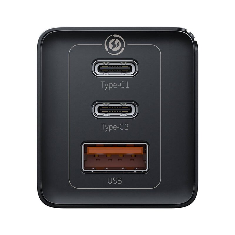 Baseus CCGP070012 GaN3 Pro 65W Dual USB-C   Type-C & USB GaN Fast Charger