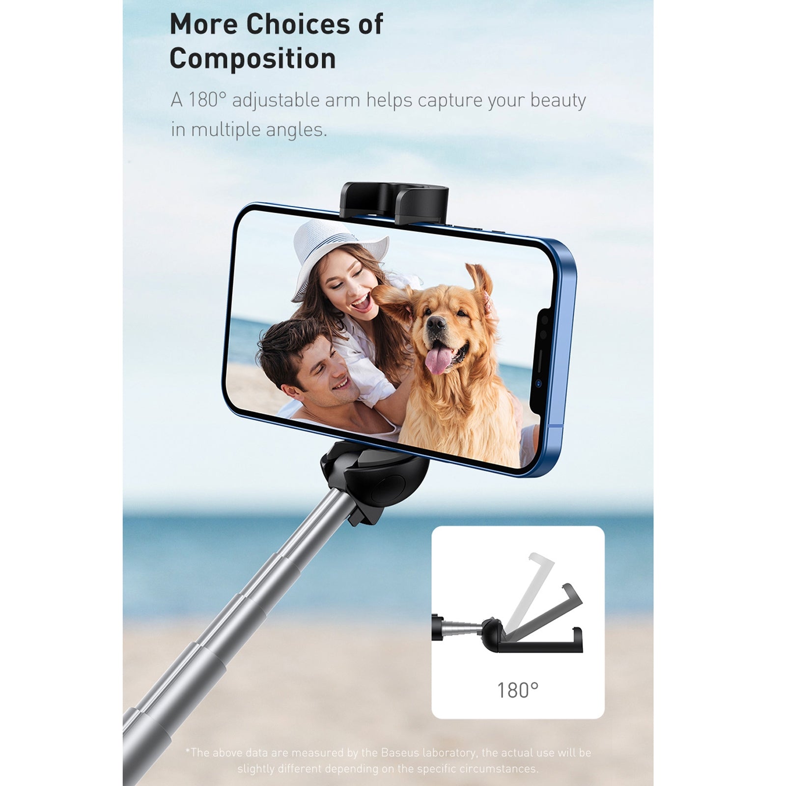 Baseus Mini Bluetooth Folding Selfie Stick Self Timer Rod Black
