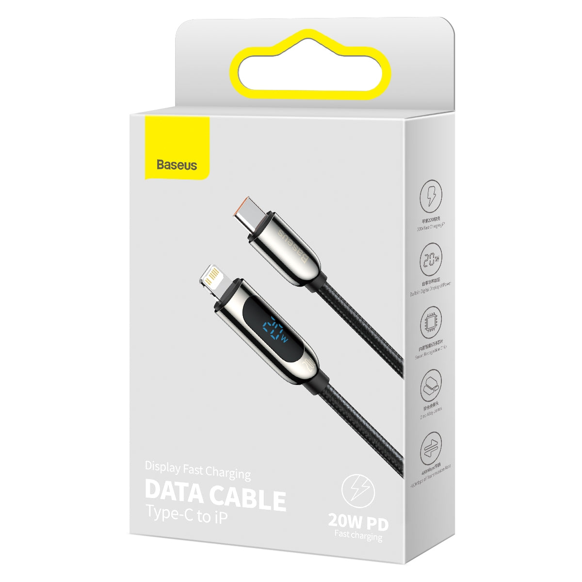 Baseus USB-C to Lightning Cable Display Fast Charging Data Cable  Cable Length 1m and 2m Black