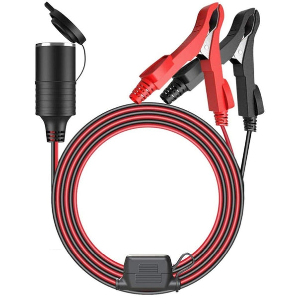 Car Socket Extension Cord Battery Clamp to Lighter Socket