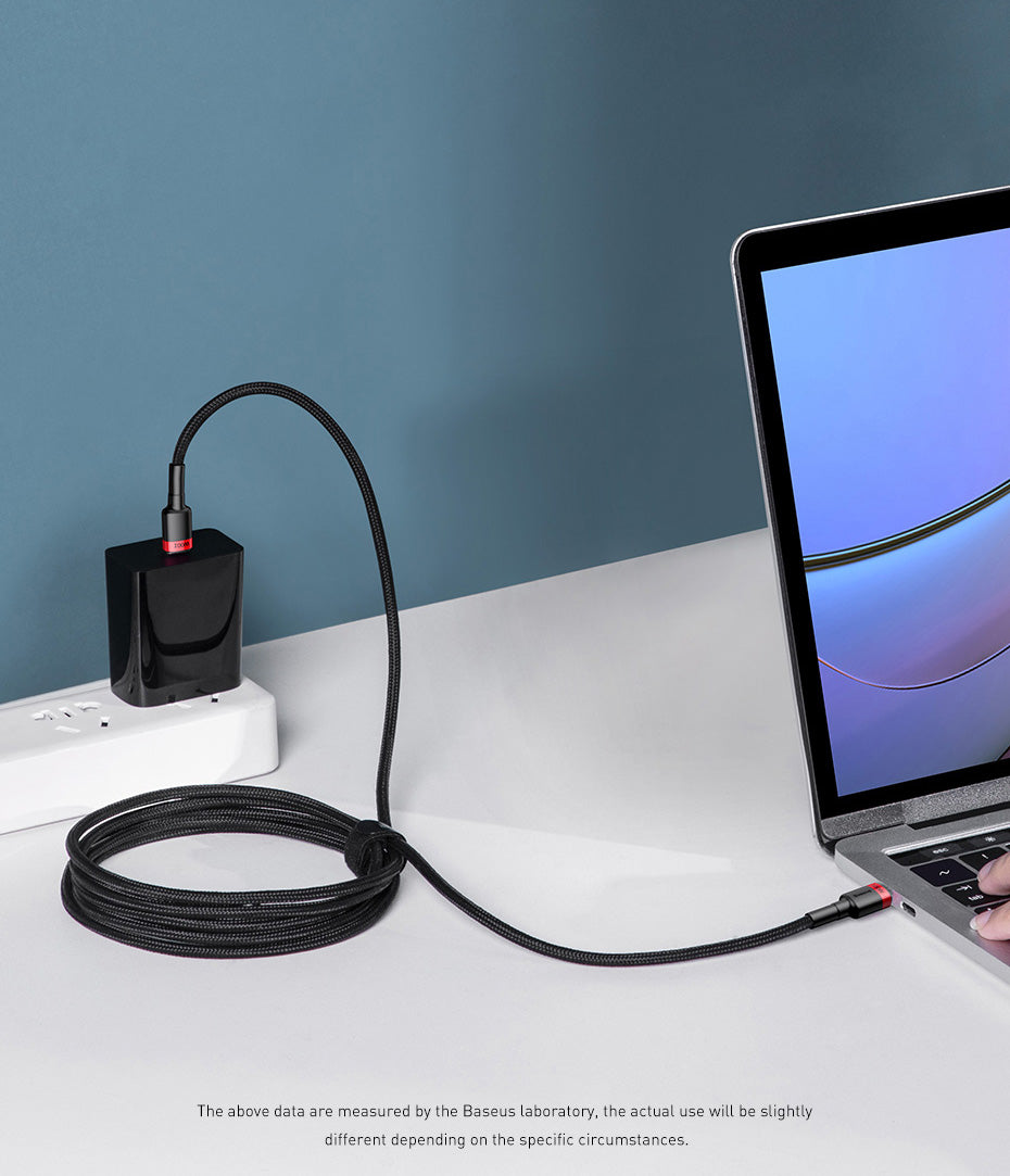 Baseus 100W USB C To USB Type C Cable USBC PD Fast Charging Charger Cord USB-C 5A Type C Cable 2M For Macbook and all new PC