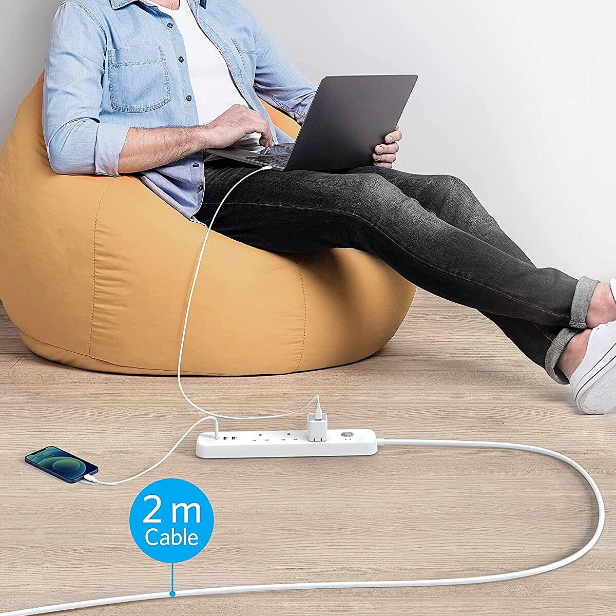 Anker Power Extend USB-C 3 Strip - White