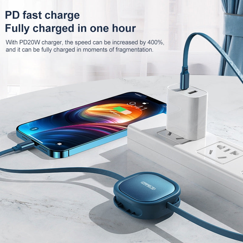 كابل شحن قابل للسحب من CAFELE 20WPD USB-C إلى Lightning