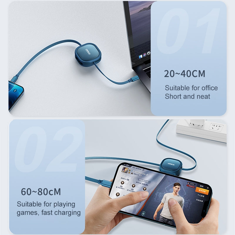 كابل شحن قابل للسحب من CAFELE 20WPD USB-C إلى Lightning