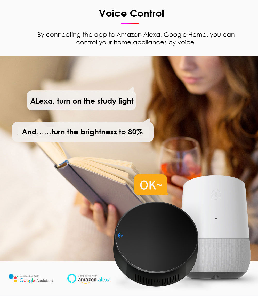 New CORUI Tuya WiFi Infrared Remote Control Smart Universal Smart Home Control TV DVD AUD AC Works With Alexa Google Home
