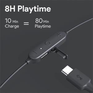 سماعات أذن لاسلكية هجينة مزدوجة المحرك من Aukey EP-B80 باللون الرمادي (AKY-SHS-EPB80-GRY)