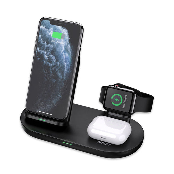 قاعدة شحن لاسلكية 3 في 1 من Aukey LC-A3 AirCore